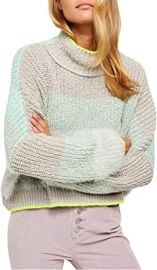 Sunbrite Mock Neck Crop Sweater at Amazon