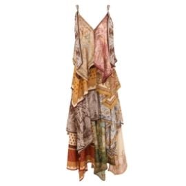 Sundance Scarf Midi Dress Spliced Online Zimmermann at Zimmermann