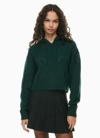 Sunday Best at Aritzia Octavia Zip Hoodie in Scarab at Aritzia