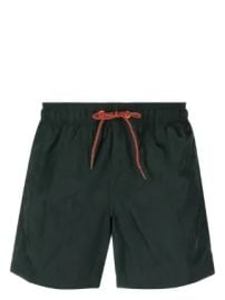 Sundek logo-patch Striped Swim Shorts Green at Farfetch