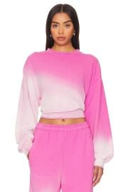 Sundry Cropped Sweatshirt In Flamingo Ombre at Revolve