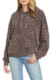 Sundry Leopard Spot Crop Hoodie at Nordstrom