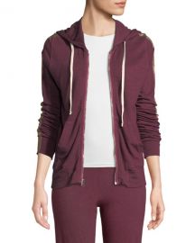 Sundry Metallic Side-Stripe Hooded Jacket at Neiman Marcus