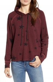 Sundry Star Print Crop Hoodie at Nordstrom