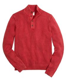 Sunfaded Button Mockneck at Brooks Brothers