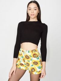 Sunflower print shorts at American Apparel