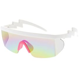 Sunglass LA Oversize Semi Rimless Goggle Shield Sunglasses Mirrored at Walmart