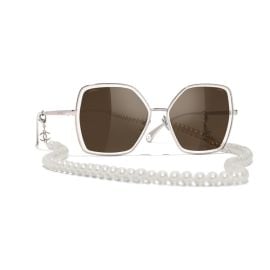 Sunglasses Butterfly Sunglasses Metal Resin  Glass Pearls  Fashion at CHANEL