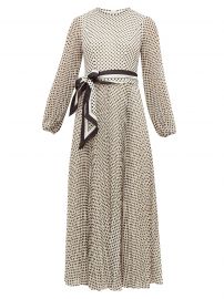 Sunray pleated polka-dot chiffon dress at Matches