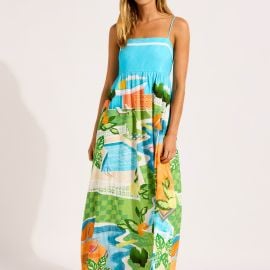 Sunset Maxi Dress - Turquoise Seafolly US at SeaFolly