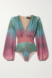 Sunset Ombre Lurex Bodysuit by PatBO at Net A Porter