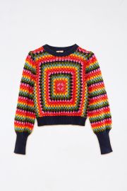 Sunset Stripes Crochet Sweater FARM Rio at Farm Rio