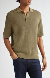 Sunspel Melrose Textured Knit Polo at Nordstrom