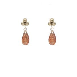 Sunstone Pyramid Post Earrings 8211 Peggy Li Creations at Peggy Li