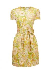 Super Eight belted floral-brocade mini dress at Matches