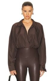Super Oversized Boyfriend Shirt Bodysuit at FWRD