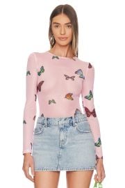 Superdown Ari Butterfly Mesh Top superdown at Superdown