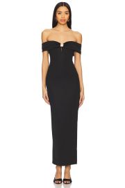 Superdown Blake Off Shoulder Gown In Black at Revolve