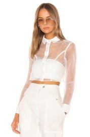 Superdown Helena Button Up Top In White at Revolve