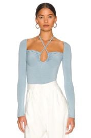 Superdown Storme Bodysuit in Dusty Blue at Revolve