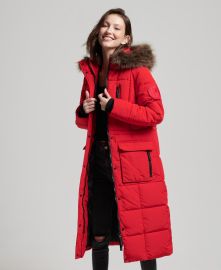 Superdry Longline Faux Fur Everest Coat at Superdry