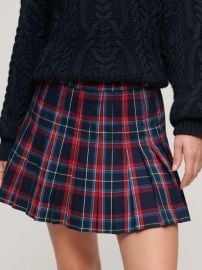 Superdry Mid Rise Check Mini Skirt at John Lewis