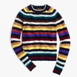 Supersoft Wool Sweater In Multistripe at J. Crew