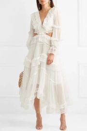 Suraya Cutout Lace-trimmed Dress by Zimmermann at Net a Porter