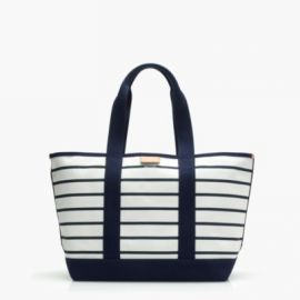 Surfside canvas tote bag in stripe at J. Crew