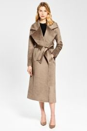 Suri Alpaca Notched Collar Wrap Coat by Sentaler at Sentaler