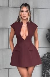 Suri Mini Dress - Brown Babyboo Fashion at Baby Boo