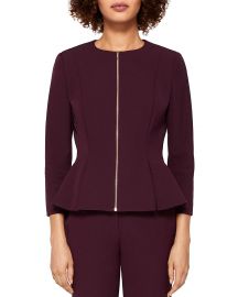 Suria Peplum Zip Front Jacket by Ted Baker at Bloomingdales