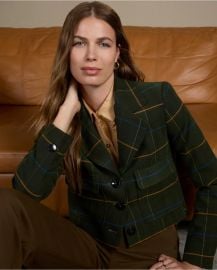 Surkana Cropped plaid blazer at Surkana