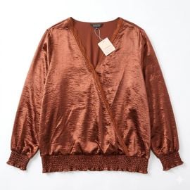 Surplice Wrap Style Blouse at eBay