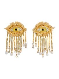 Surrealist Eye Chandelier Earrings earrings Haute Couture Designer Coveti at Coveti