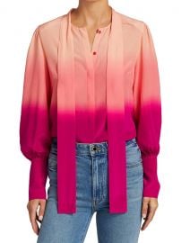 Susan Ombre Silk Tieneck Blouse at Saks Fifth Avenue