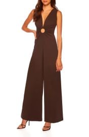 Susana Monaco Circle Wire Wide Leg Jumpsuit in Java at Nordstrom