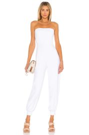 Susana Monaco Strapless Cuffed Ankle Jumpsuit at Revolve