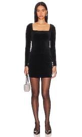 Susana Monaco Velvet Mini Dress In Black at Revolve