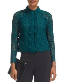 Suzie Scalloped Lace Shirt by Whistles at Bloomingdales