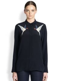 Swallow Embroidered Shirt by Stella McCartney at Stella McCartney