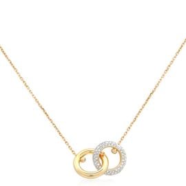 Swarovski Dextera Pendant Interlinked Gold Shiny at Jomashop