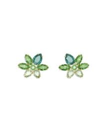 Swarovski Gema Green Crystal Flower Stud Earrings in Gold Tone Bloomingdales at Bloomingdales