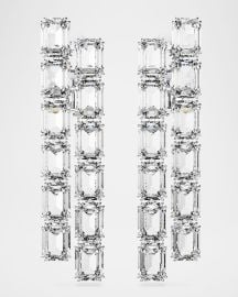 Swarovski Millenia Rhodium Plated Octagon Cut Crystal Earrings at Neiman Marcus