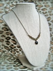 Swarovsky Black Heart Pendant Necklace at Megs Broken Wings