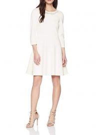 Sweater Dress with Lace Inset by Eliza J at Amazon