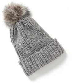 Sweater-Knit Pom-Pom Beanie at Old Navy