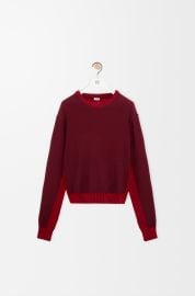 Sweater in cotton and wool Red - LOEWE USA Official Website at Loewe