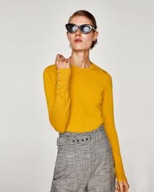 Sweater with Pearly Cuffs by Zara at Zara