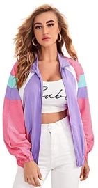 SweatyRocks Women39s Casual Lightweight Color Block Bomber Jacket at Amazon